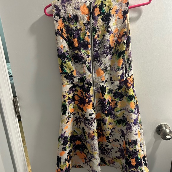 Maeve Floral Mini Dress - Purple, Orange, Black - Picture 3 of 3